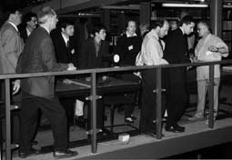 Delegates being guided around 'Building 2' of the Staatsbibliothek by Dr Feistel.