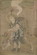 A Silk Painting of a Monk